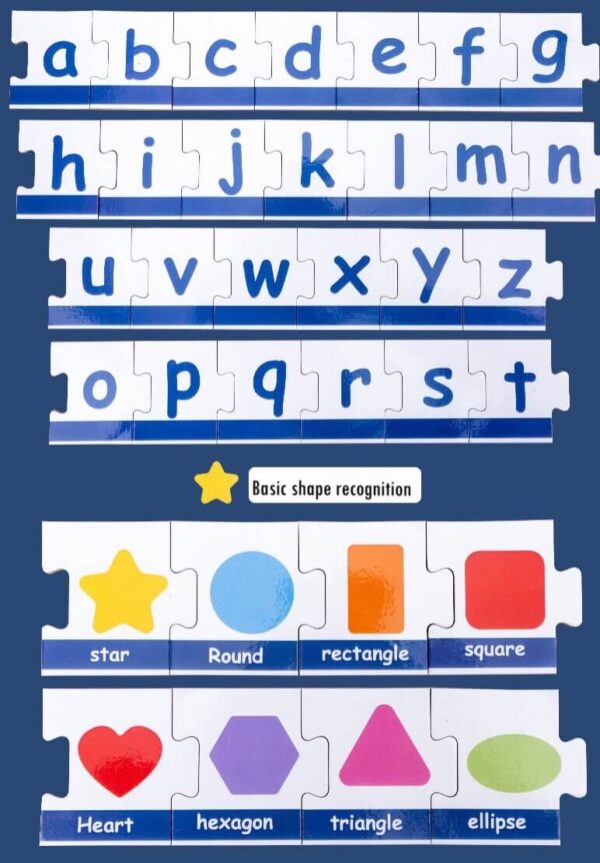 Összeilleszthető betükkel, angol szókirakós, oktató játék - gyerekeknek 3 éves kortól - puzzle