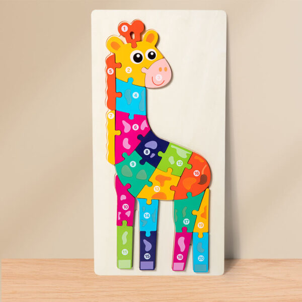 3D óriás kirakós játék - puzzle gyerekeknek 3 éves kortól - zsiráf