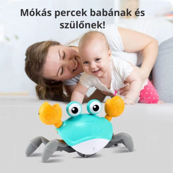 Interaktív sétáló rák játék: mozgó, kúszó-mászó, felhúzható fürdőjáték babáknak - Image 8