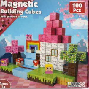 Minecraft-stílusú mágneses építőkockák – Unikornis világ