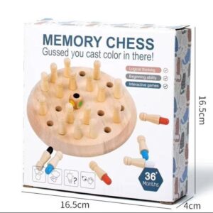 Memória Mester – 2 az 1-ben fa memória társasjáték (dobókockás és párosító)