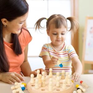 Memória Mester – 2 az 1-ben fa memória társasjáték (dobókockás és párosító)