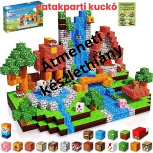 Minecraft-stílusú mágneses építőkockák – Patakparti kuckó