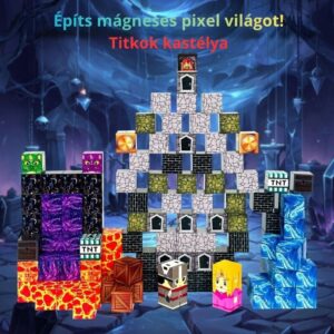 Minecraft-stílusú mágneses építőkockák – Titkok kastélya